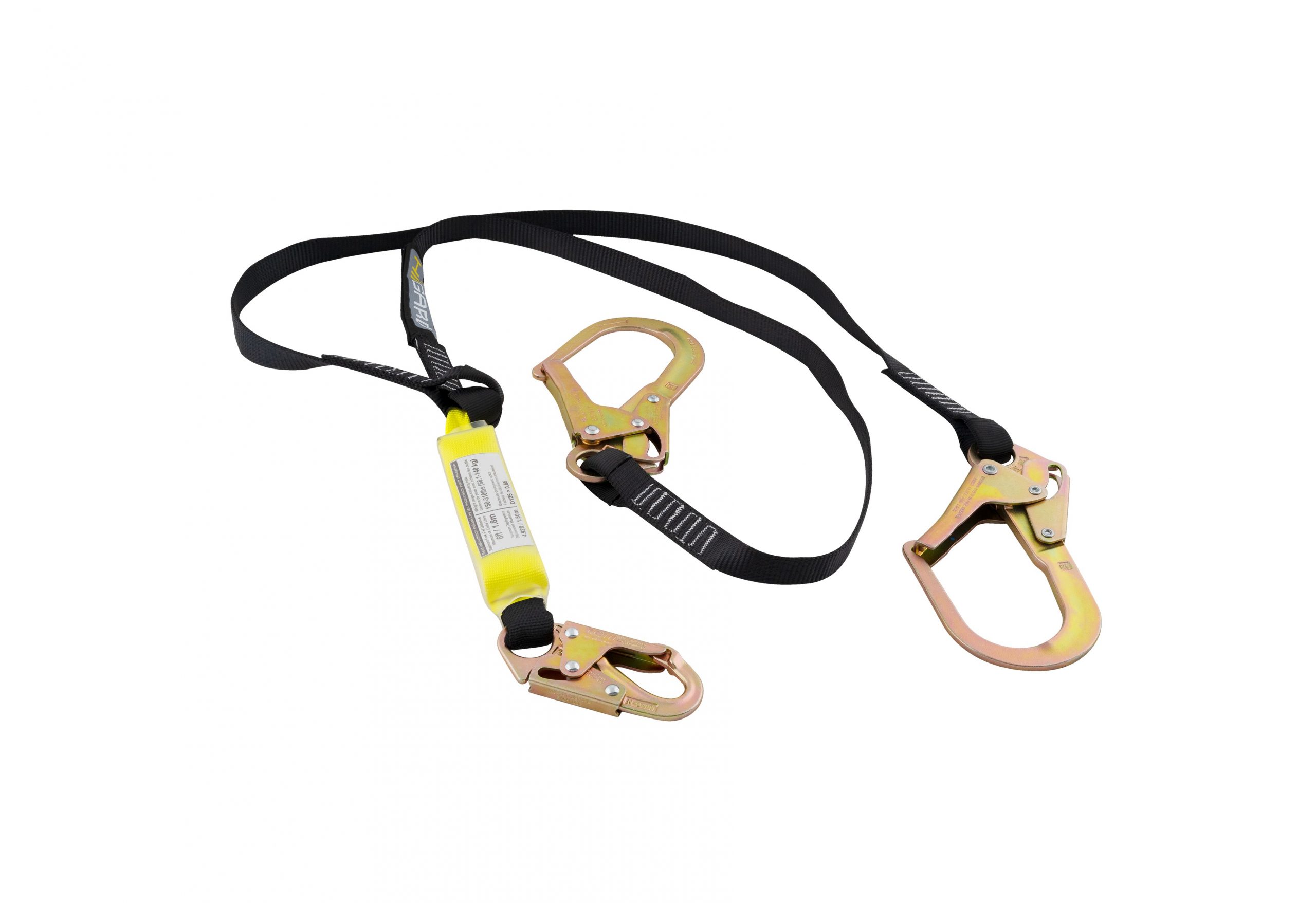 HiiGARD fall protection twin leg lanyard with scaffold hooks - Sécurité  Landry